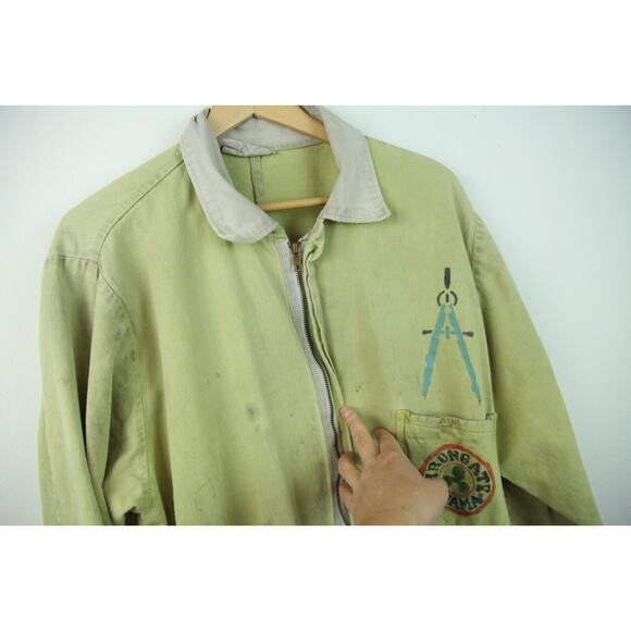 Vintage Jumpsuit Pit Crew Coveralls Panama Budweiser Cargo Ship? USA Made Worn - Picture 9 of 15